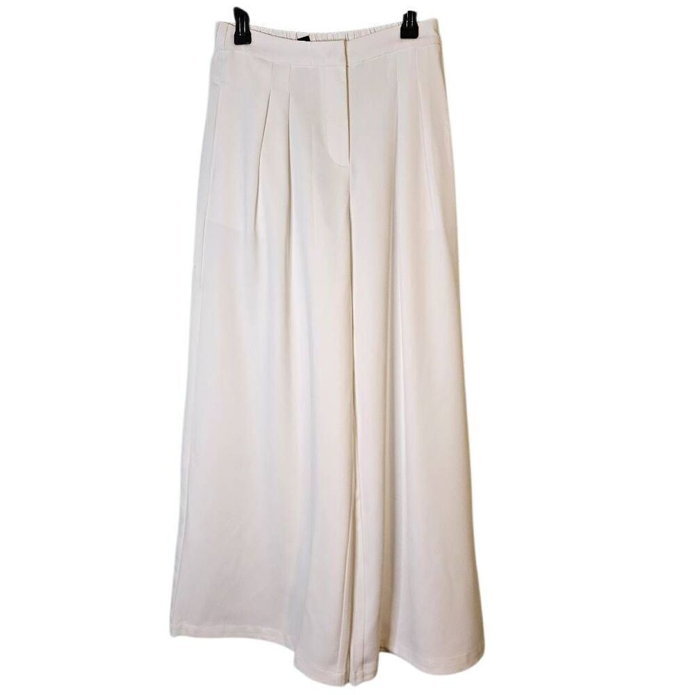 Ador white palazzo pants, high waisted. L. NWT. #960